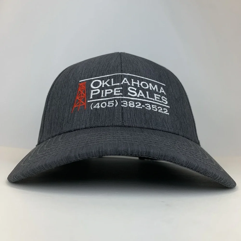 Oklahoma Pipe Sales Hat Gray OSFM Adjustable Strap Fahrenheit Baseball Cap